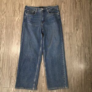 Free Assembly Women's Jeans High Rise Full Wide Straight Size 16